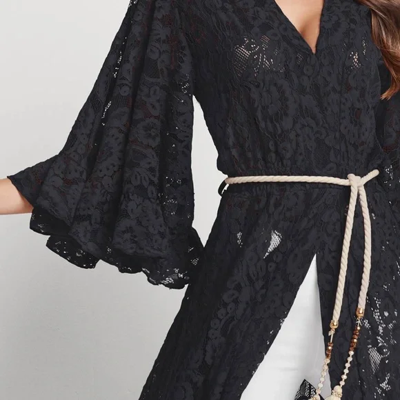 Sold elsewhere Venus All-over lace defines this wrap style maxi top  new size 8 - Picture 3 of 6